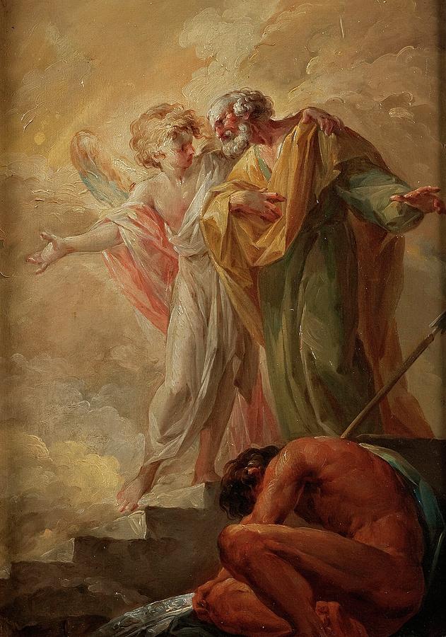 The Liberation of Saint Peter, 1791-1792, Spanish School, Oil on paper,... Painting by Vicente Lopez Portana -1772-1850-