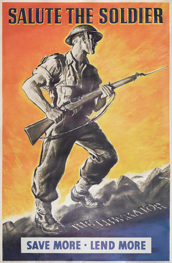 The Liberator. Restoration Of Original Wartime Poster. Mixed Media