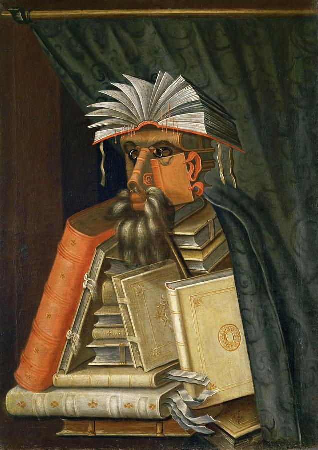 The Librarian, 1566 Oil on canvas, 97 x 71 cm. Painting by Giuseppe Arcimboldo -1527-1593-