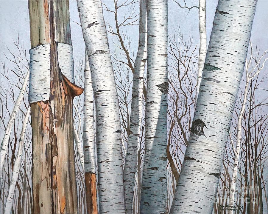 The Life of the Wild Birch Trees in oil painting by Christopher Shellhammer The Life of the Wild Birch Trees in oil painting by Christopher Shellhammer