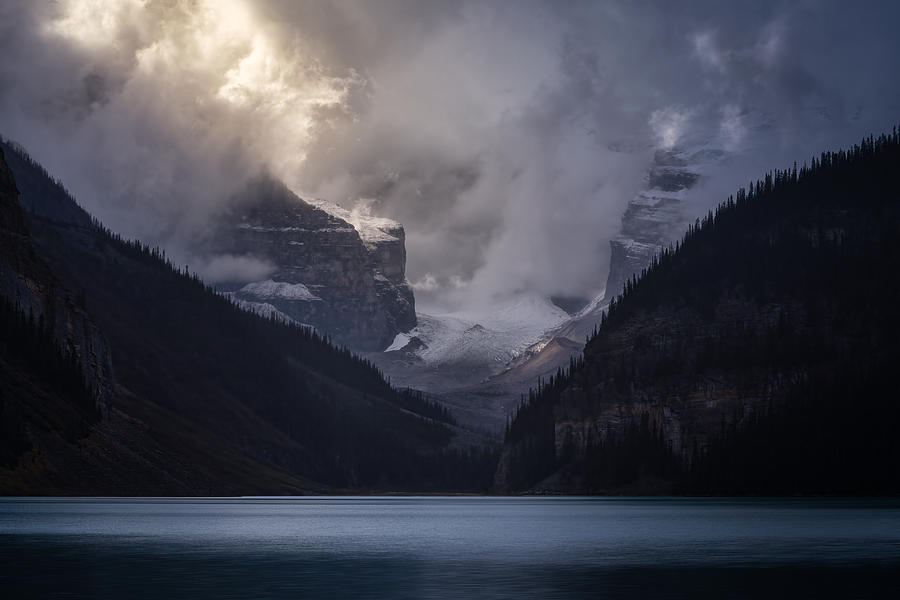 Mountain Photograph - The Light Lake Louise by Yongnan Li ?????