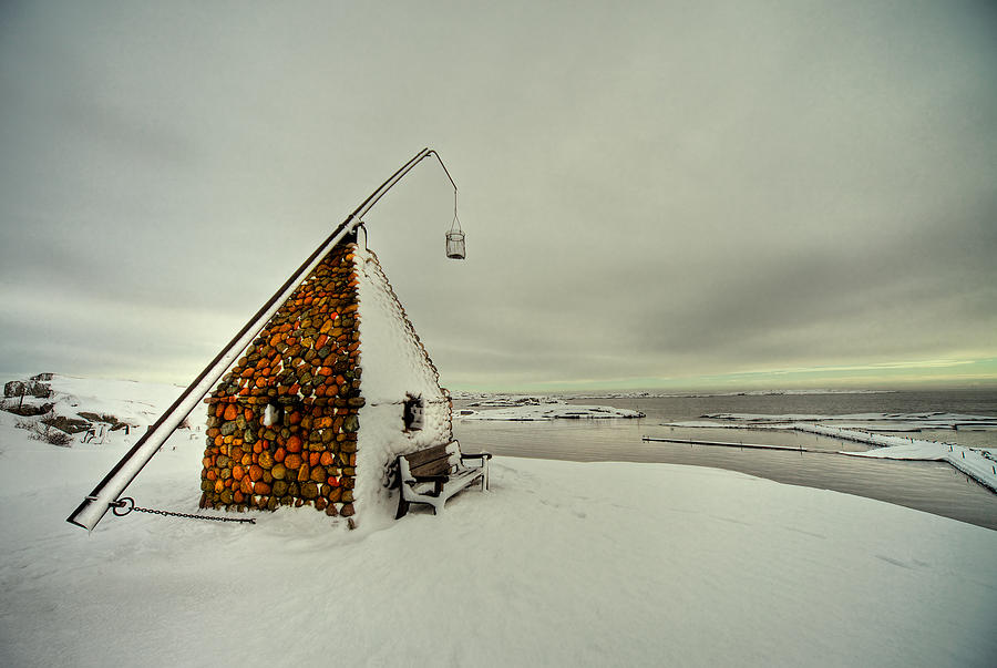 Winter Photograph - The Lighthouse At Verdens Ende (the End Of The World) by David Scarbrough