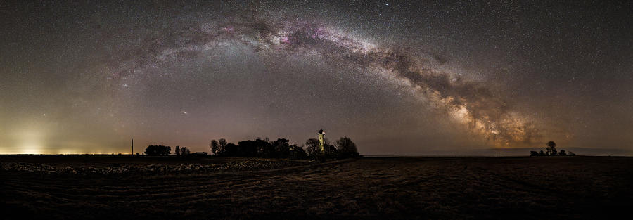 The Lighthouse In Segerstad Framed By The Milky Way Photograph by Magnus Renmyr
