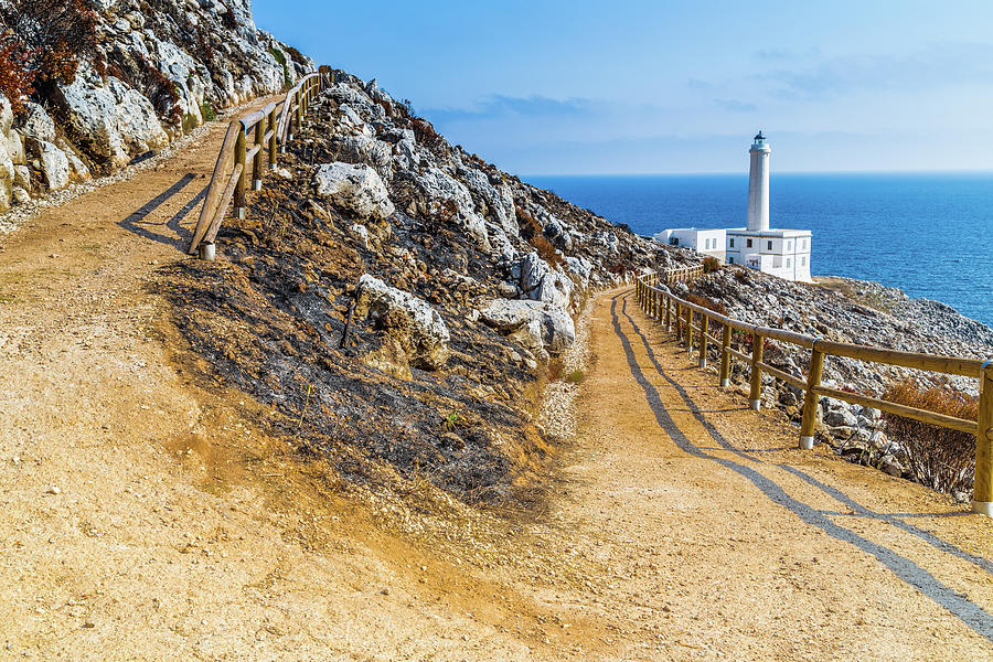 The lighthouse of Cape of Otranto in Italy Photograph by Vivida Photo PC