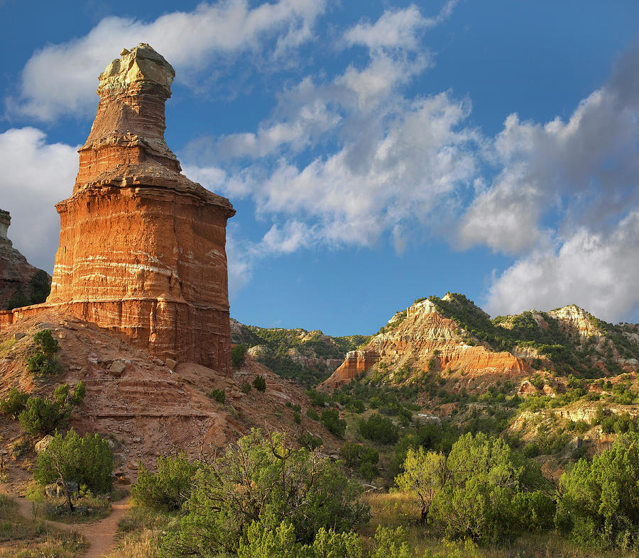 The Lighthouse, Palo Duro Canyon State Park, Texas Photograph by Tim Fitzharris