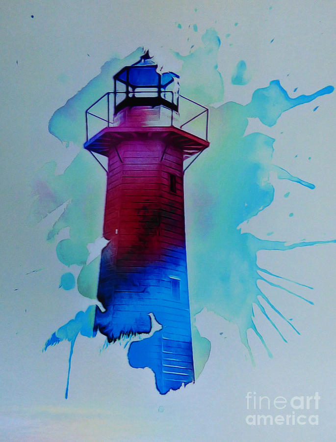 The Lighthouse Digital Art by Trudee Hunter The Lighthouse Digital Art by Trudee Hunter