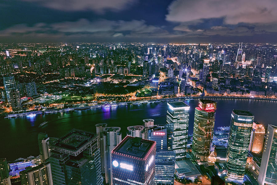 The Lights Of The Huangpu River Photograph by Blackstation