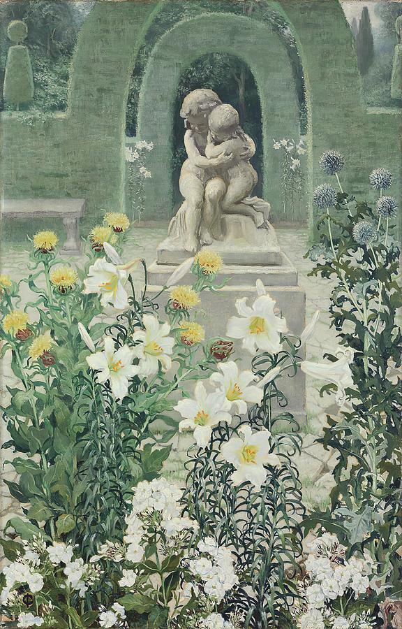 Flower Painting - The Lily Garden by Isabel Codrington