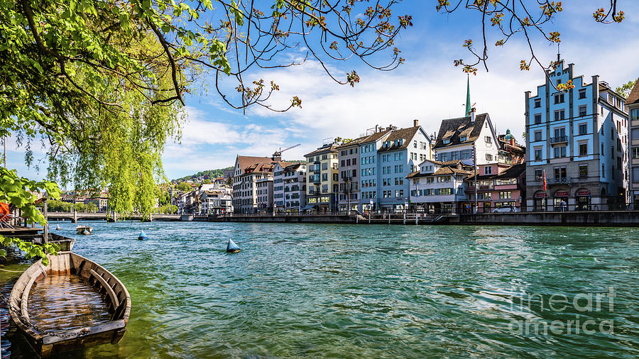 The Limmat River, Zurich Photograph by Lyl Dil Creations