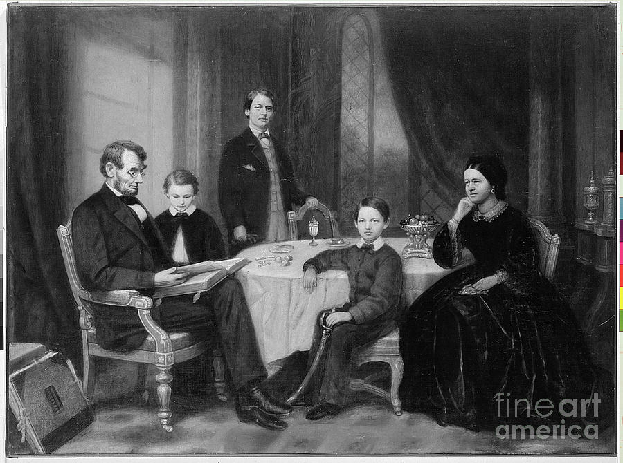 The Lincoln Family, C.1865 Painting By Francis Bicknell Carpenter ...