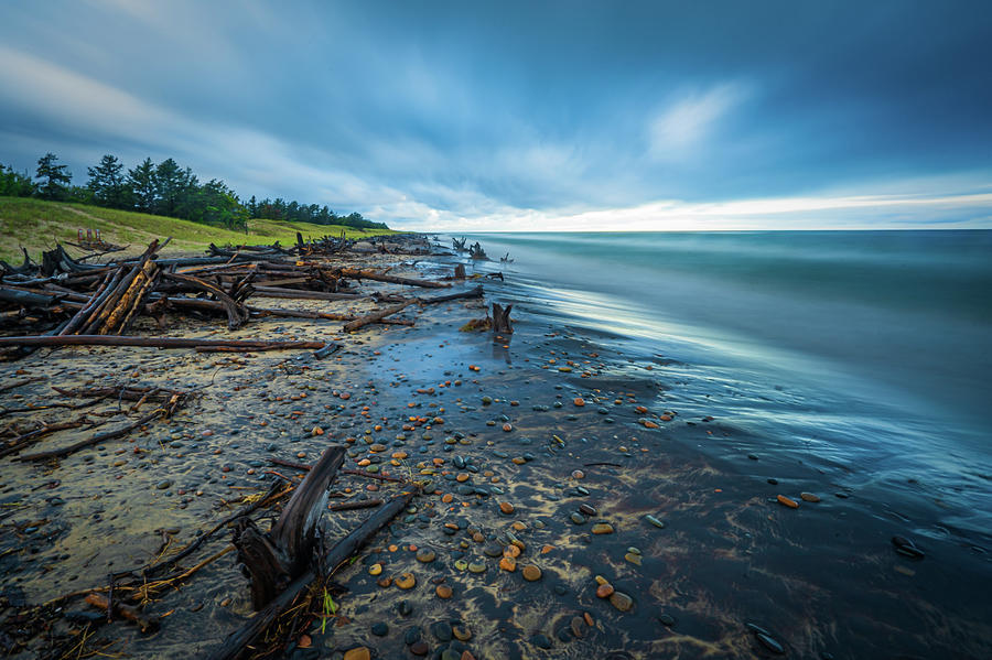 The lines of Whitefish Point  Photograph by David Heilman