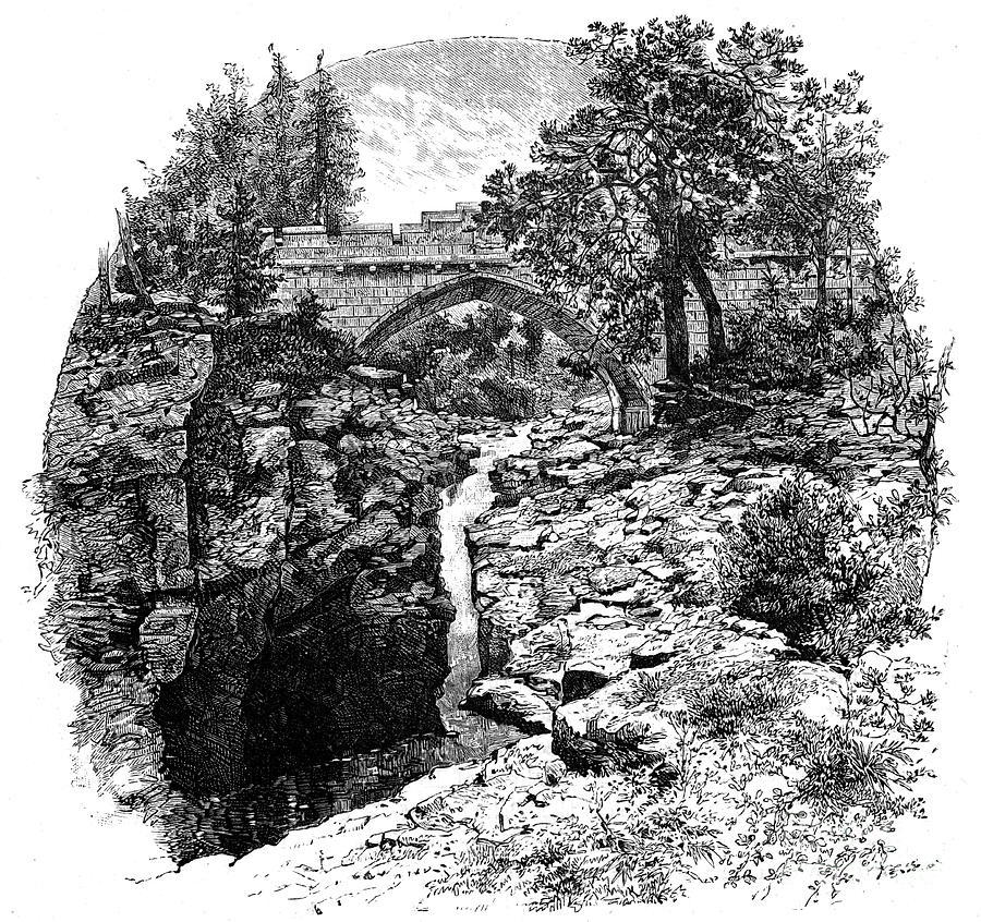 The Linn Of Dee, Aberdeenshire Drawing by Print Collector