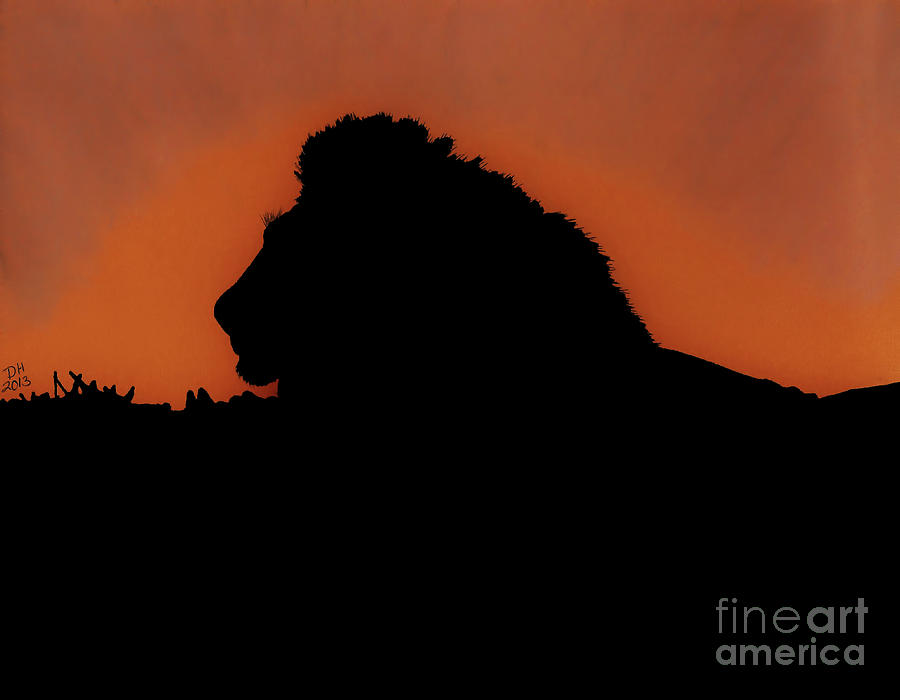 The Lion King Drawing by D Hackett