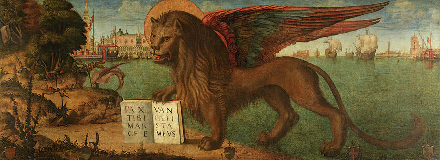 Vittore Carpaccio Painting - The Lion of Saint Mark, 1516 by Vittore Carpaccio