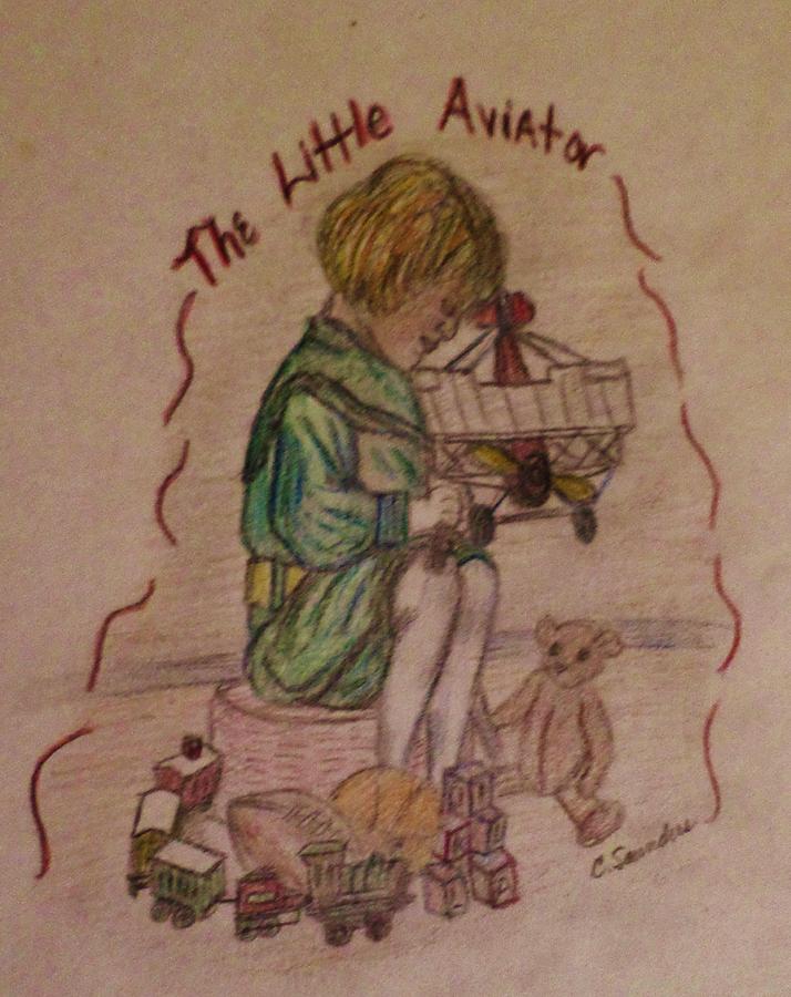 The Little Aviator Illustration Drawing by Christy Saunders Church
