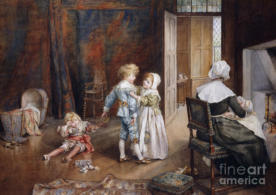 Toy Painting - The Little Peacemaker, 1895 by Eleanor Manly