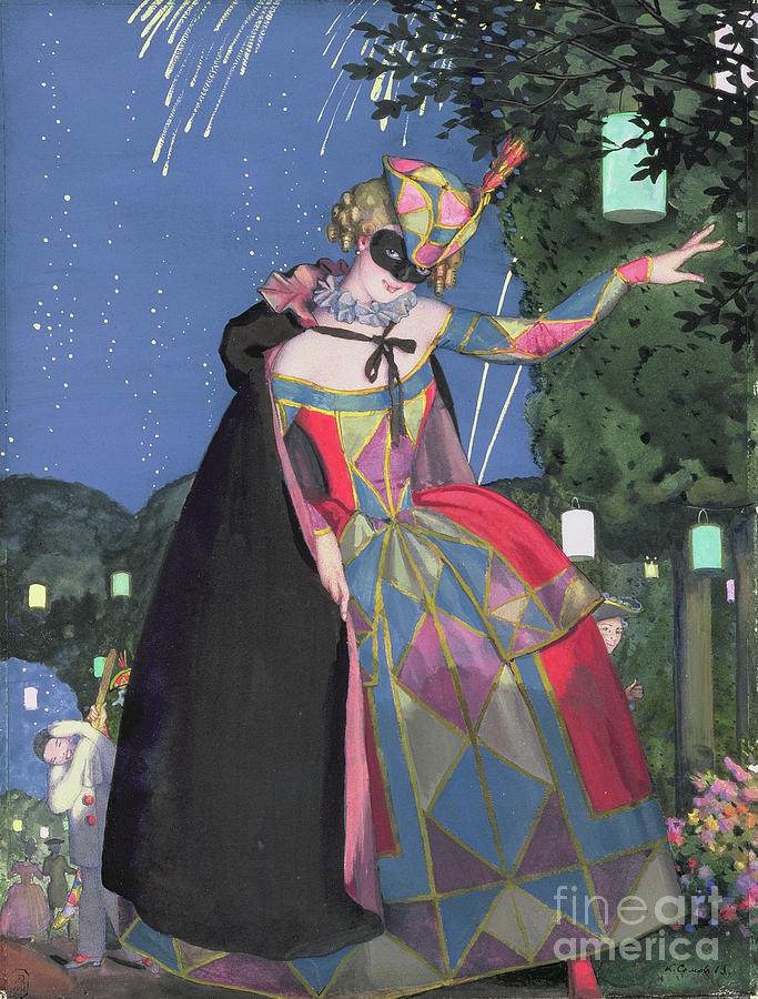 The Little Tongue Of Columbine, 1913 Painting by Konstantin Andreevic Somov