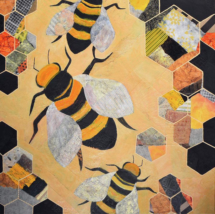 Nature Painting - The Live Hive by Nancy Jolley