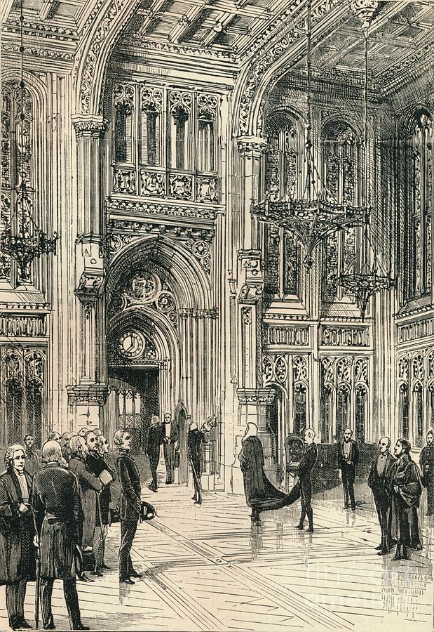 The Lobby Of The House Of Commons Drawing by Print Collector