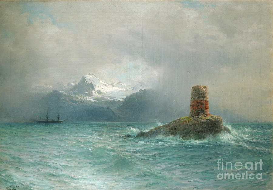 The Lofoten Islands, 1895. Artist Drawing by Heritage Images