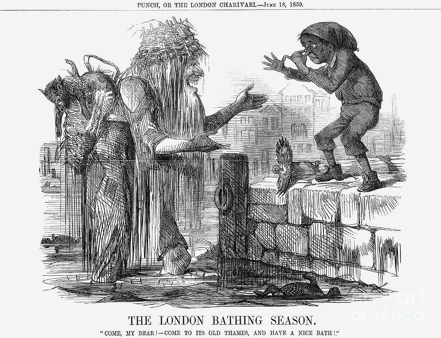 The London Bathing Season, 1859 Drawing by Print Collector