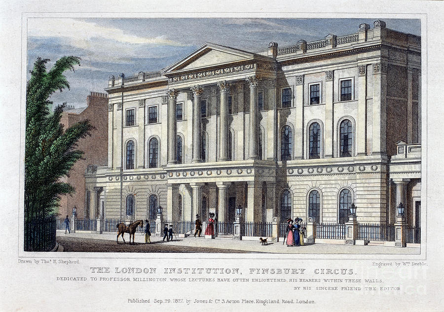 The London Institution, Finsbury Drawing by Print Collector