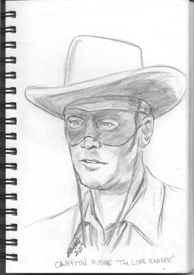 The Lone Ranger Drawing by Bryan Bustard