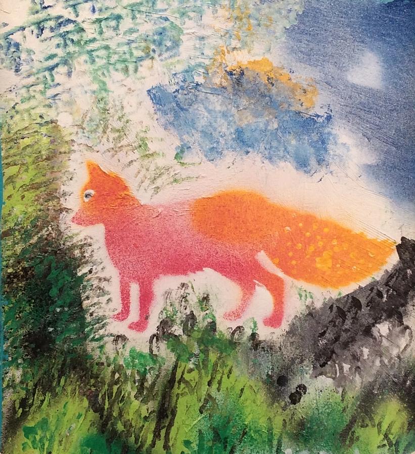 The Lonely Fox Painting by Nor J
