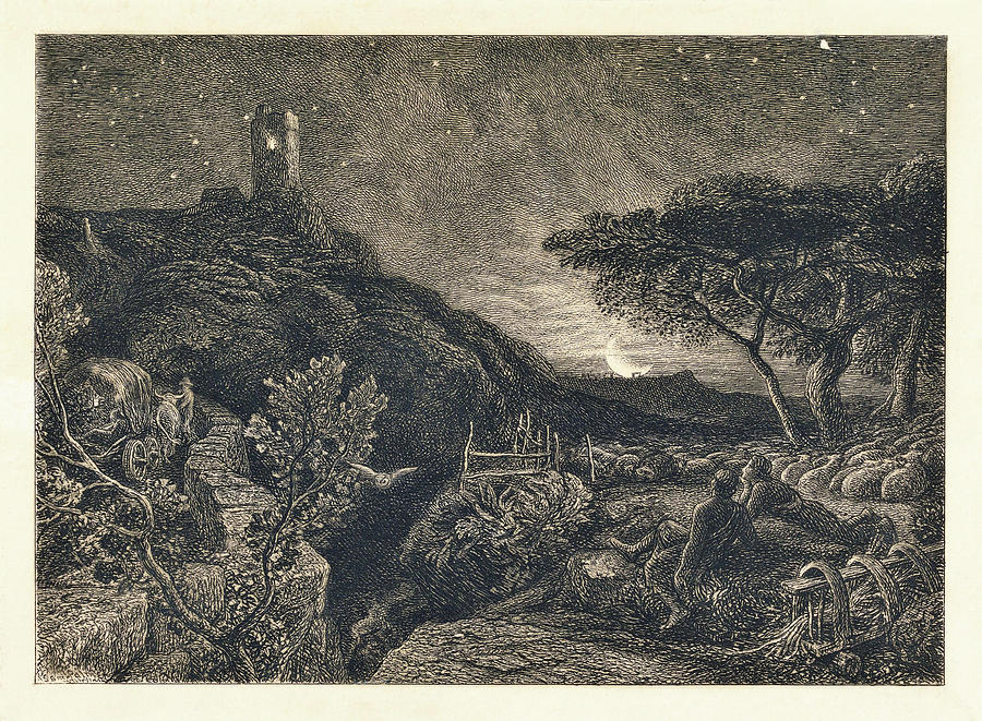 The Lonely Tower - Digital Remastered Edition Painting by Samuel Palmer ...