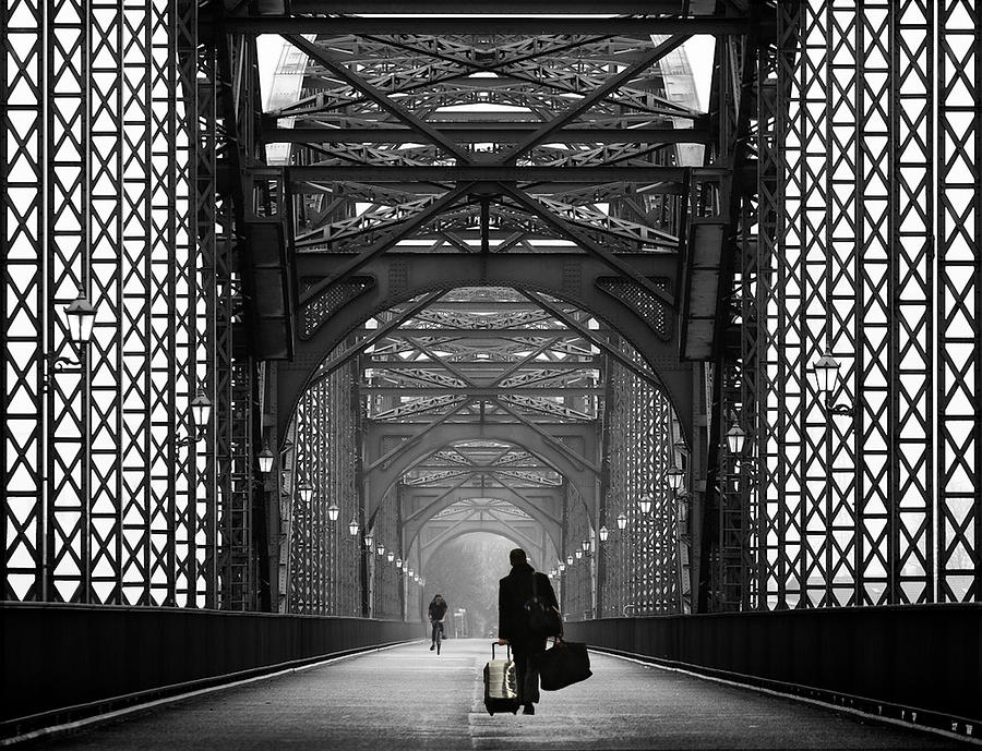 Creative Edit Photograph - The Lonesome Traveller by Pierre Bacus