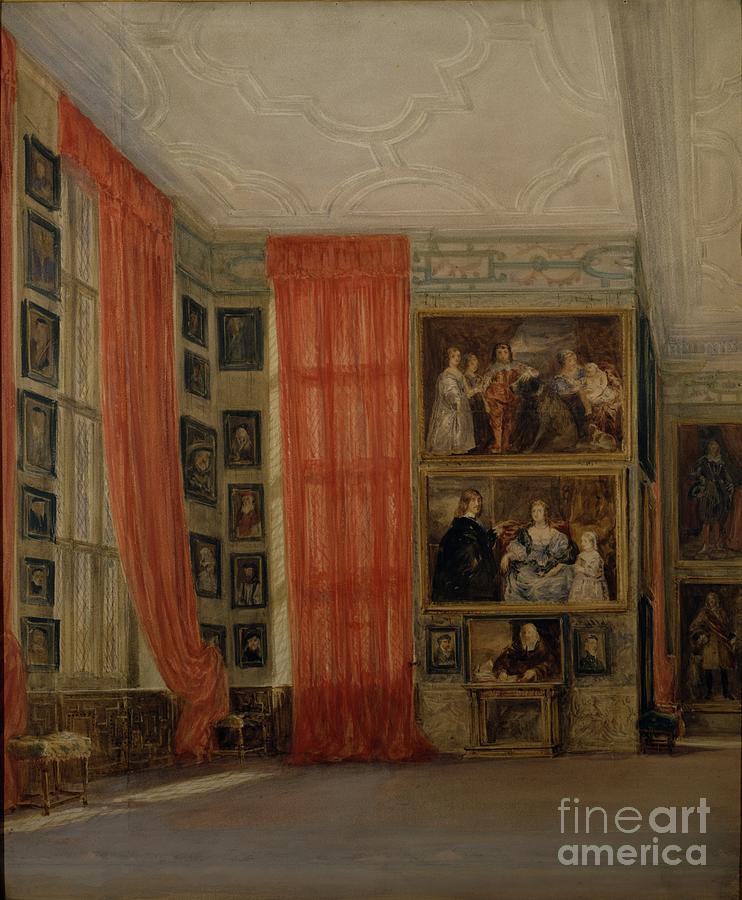 The Long Gallery At Hardwick Painting by David Cox - Fine Art America