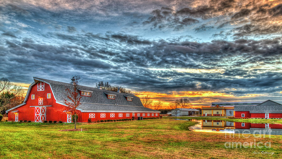 The Long Red Barn Oconee County Farming Art Photograph by Reid Callaway