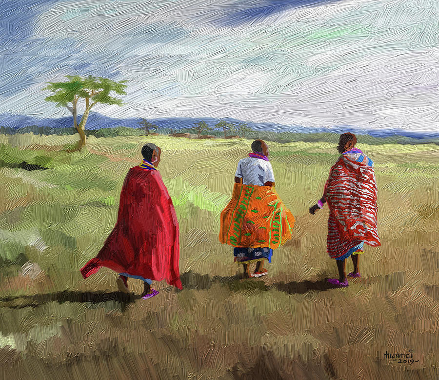 The Long Walk Painting by Anthony Mwangi
