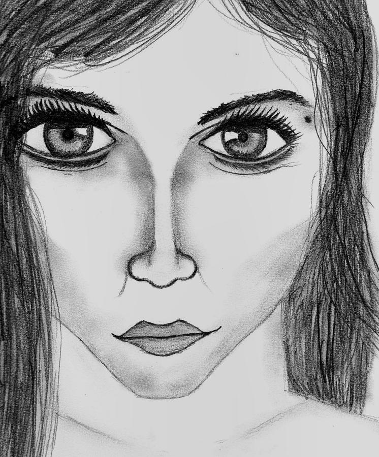 The Look Drawing by Matt Quest | Fine Art America