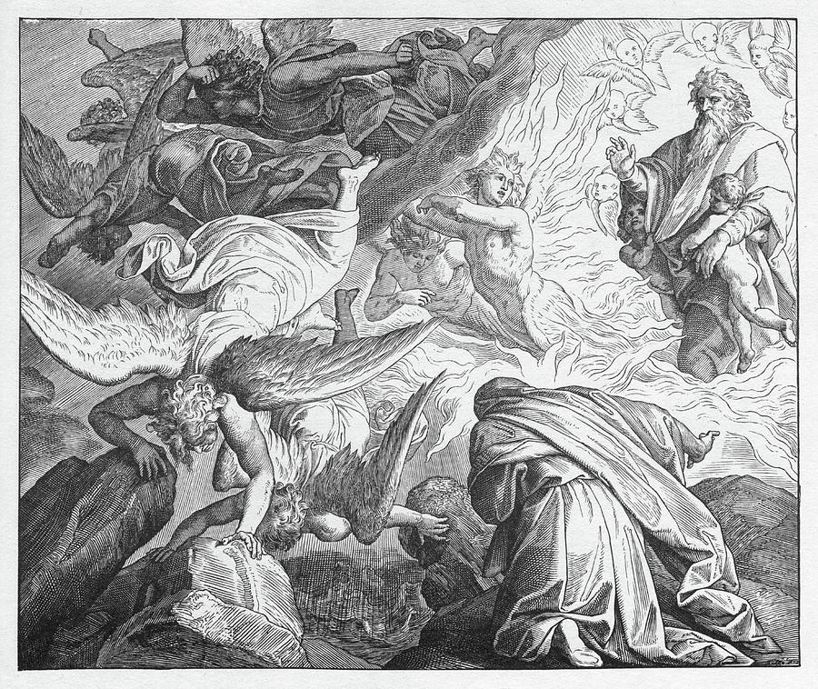 The Lord appears to Elijah on Mount Horeb, 1 Kings Painting by New ...