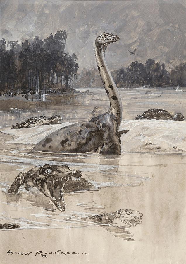 Prehistoric Painting - The Lost World by Harry Rountree