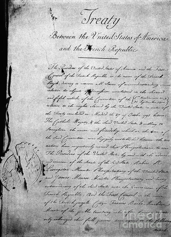 The Louisiana Purchase Treaty Document Bettmann 
