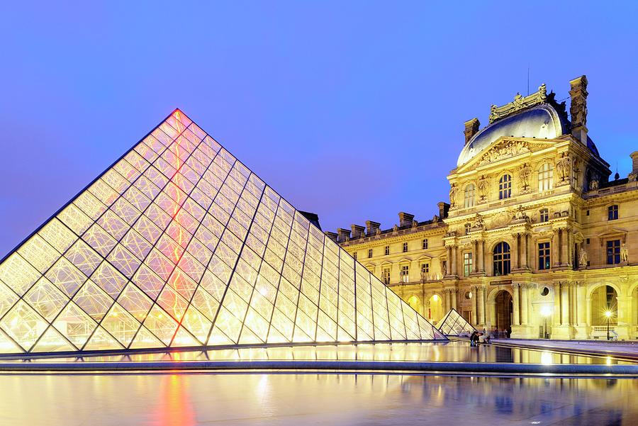 The Louvre Museum In Paris Digital Art by Claudio Cassaro