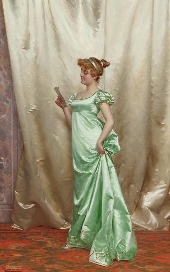 Elegant Painting - The Love Letter by Vittorio Reggianini