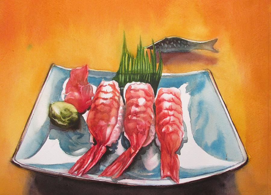 The Love Of Sushi Painting by Alfred Ng