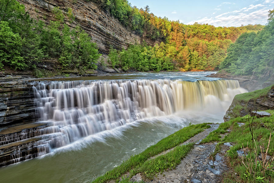 The Lower Falls At Letchworth State Park Photograph by Jim Vallee