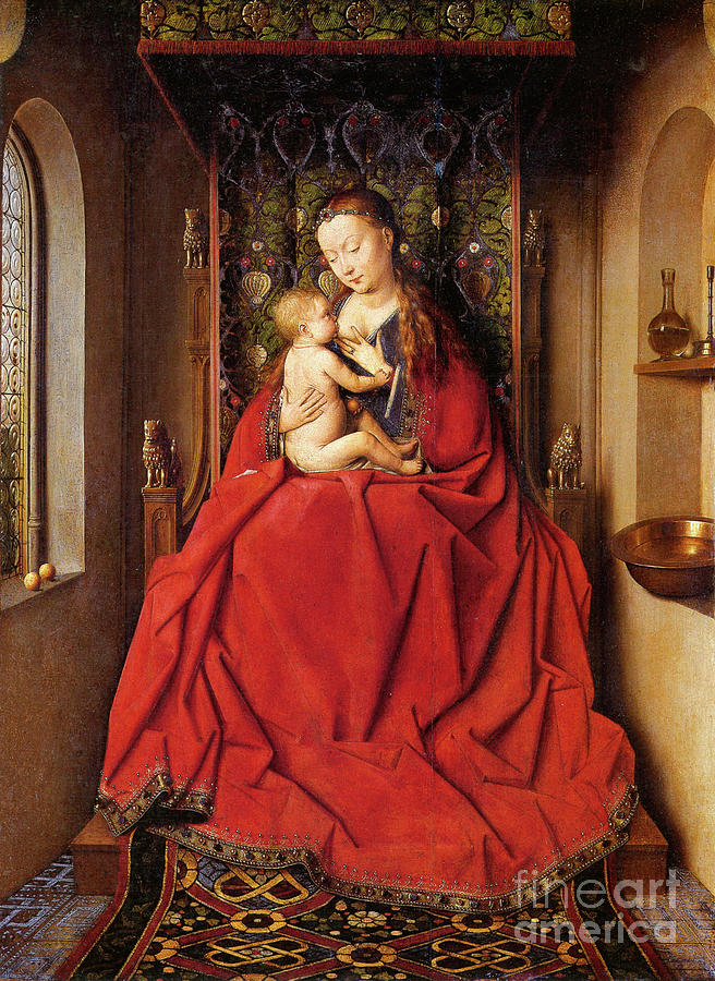 The Lucca Madonna, C.1437 Painting by Jan Van Eyck
