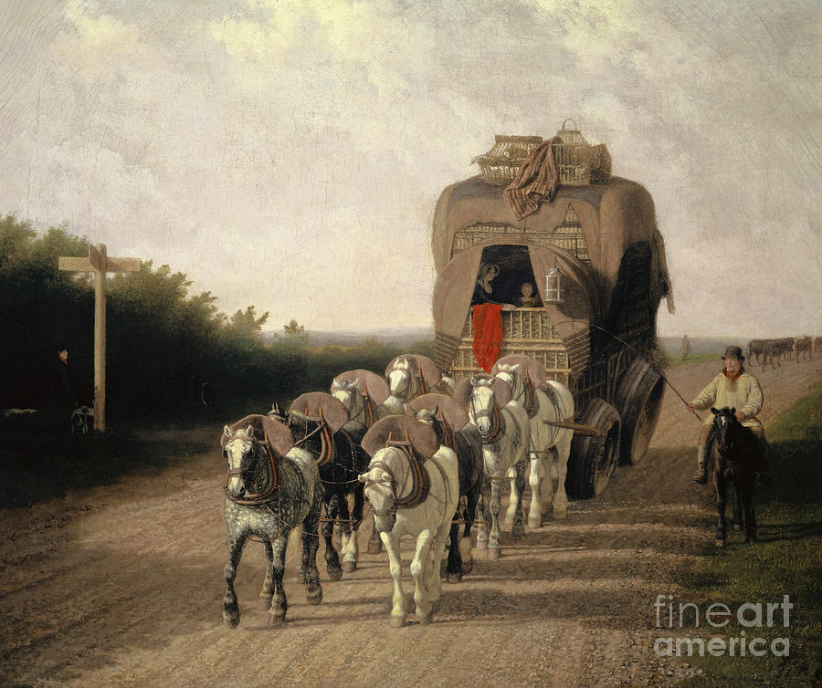 The Ludlow Carrier Coach, 1801  Painting by Jacques-Laurent Agasse