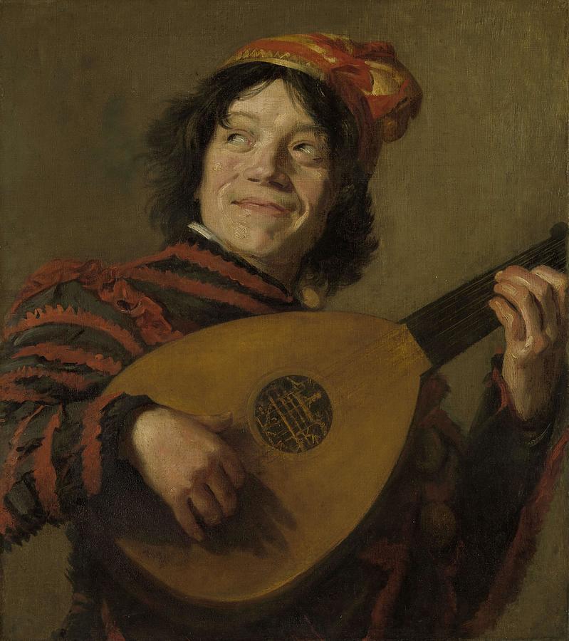 The Lute Player. Painting by Frans Hals -copy after-