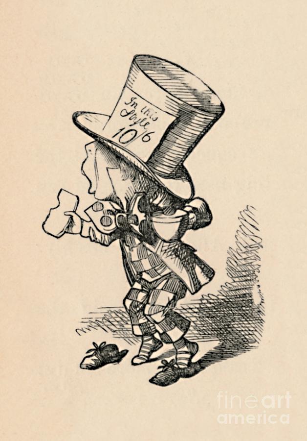 The Mad Hatter In Court, 1889 Drawing by Print Collector