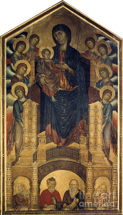 The Madonna In Majesty Maestà Drawing by Print Collector