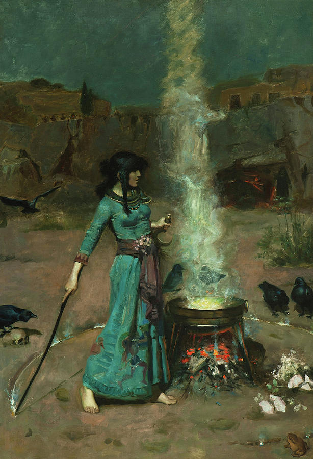 Magic Painting - The Magic Circle, 1886 by John William Waterhouse