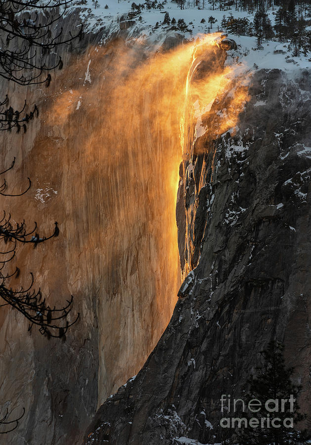 The Magical Natural Phenomena Known As Fire Fall. Photograph