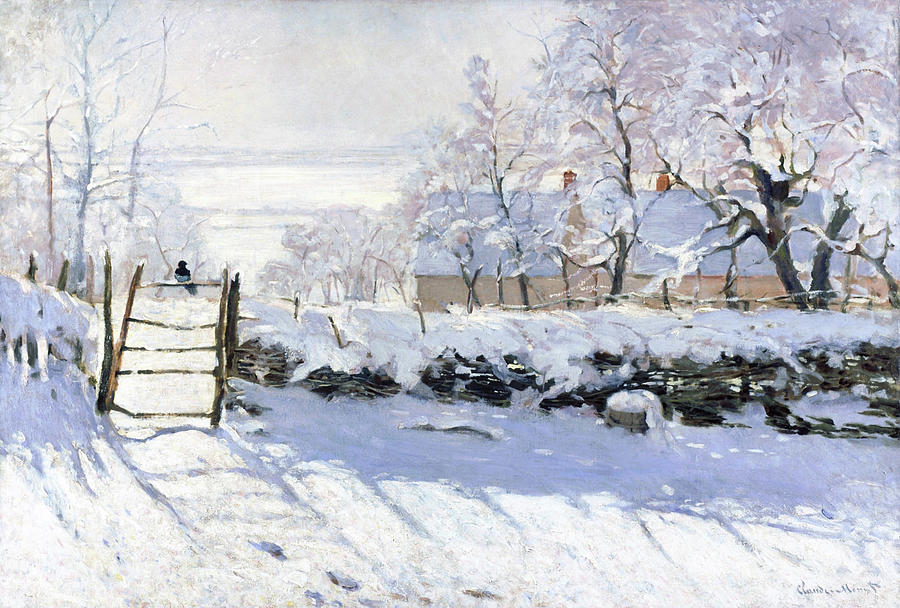 Claude Monet Painting - The Magpie - Digital Remastered Edition by Claude Monet