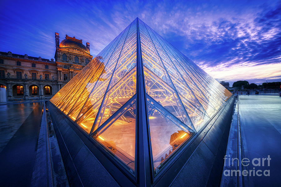The Majestic Louvre Pyramid Photograph by Laurent Lucuix